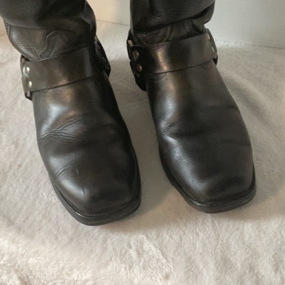 Durango Men's Black vintage harness Leather Boots motorcycle - Picture 1 of 10